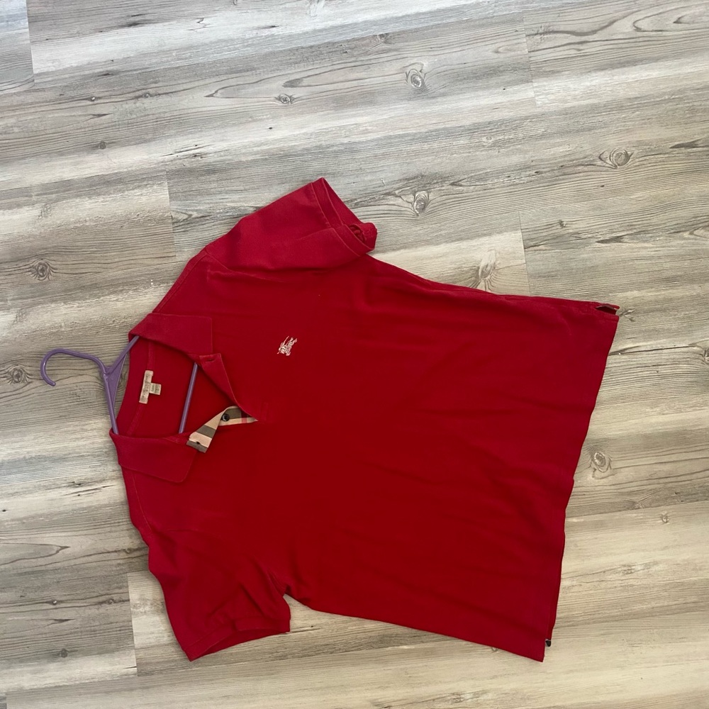 Red Burberry Brit Polo AUTH****